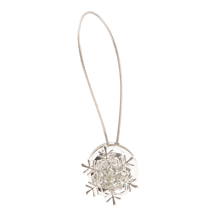HomeStyles Snowflake Curtain Tie-Backs, 1 Piece