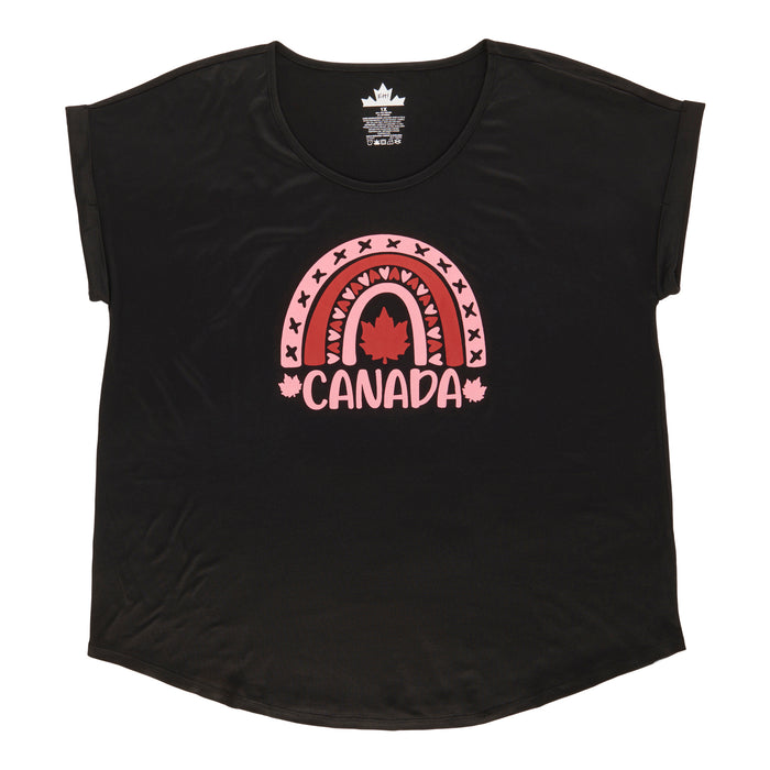 T-shirt à manches roulées Canada EH taille plus pour femmes