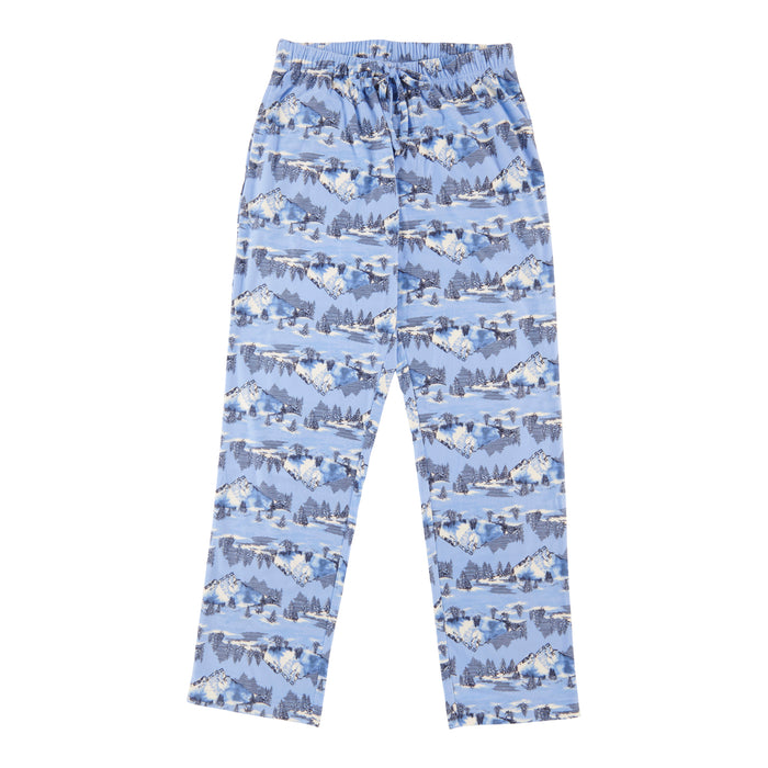 Pantalon de pyjama imprimé en tissu polaire Mountain Ridge pour hommes