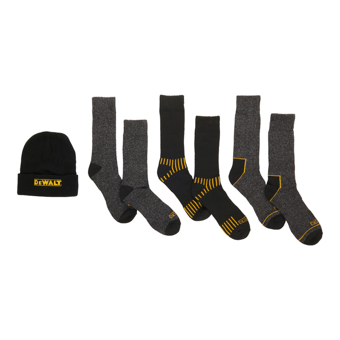 DeWalt Men's Licensed Crew Socks with Hat, 3-Pack