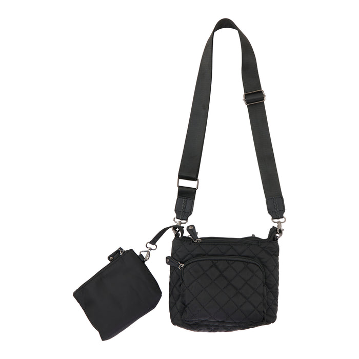 Sac matelassé à bandouillère , 2 pièces