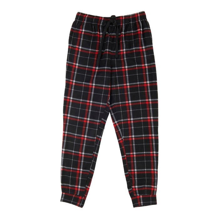 Pantalon de jogging de nuit carreauté en tissu polaire Mountain Ridge pour hommes