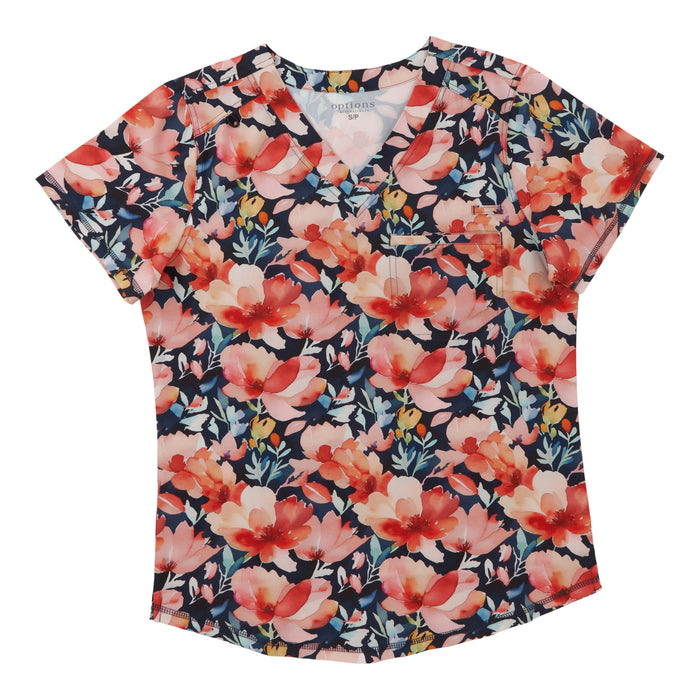 Options Women's Printed Scrub Top