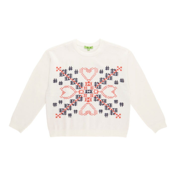Comfy Cozy Women's Pattern Crew Neck Sweater