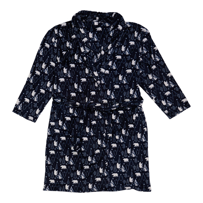 Big Guy Printed Long Sleeve Plush Robe