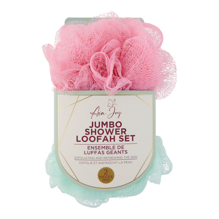 Larger Shower Loofah Set, 2-Pack