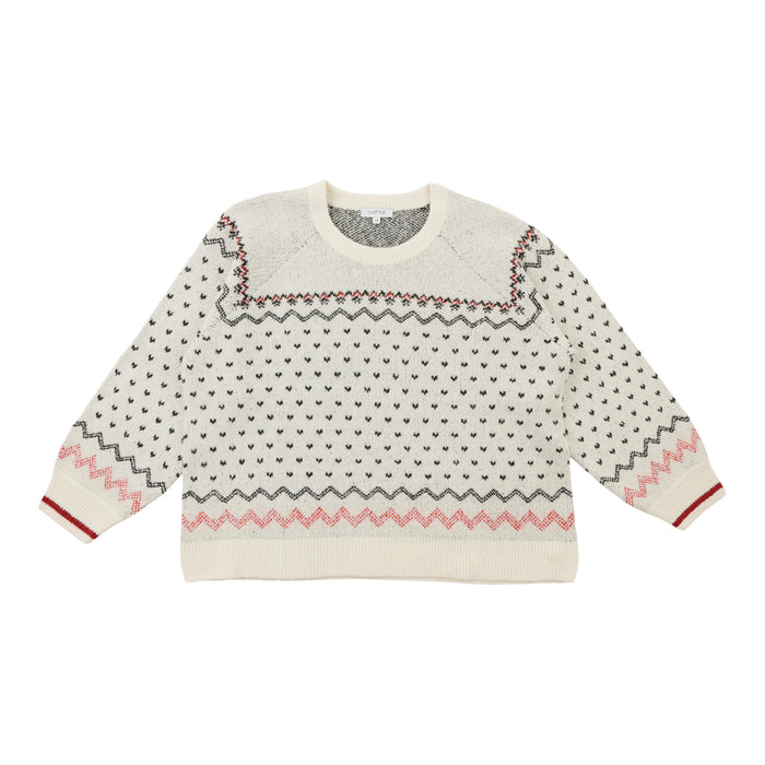 mySTYLE Women's Plus Faie Isle Sweater