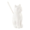 HomeStyles Ceramic Cat/Dog Toilet Bowl Brush, White