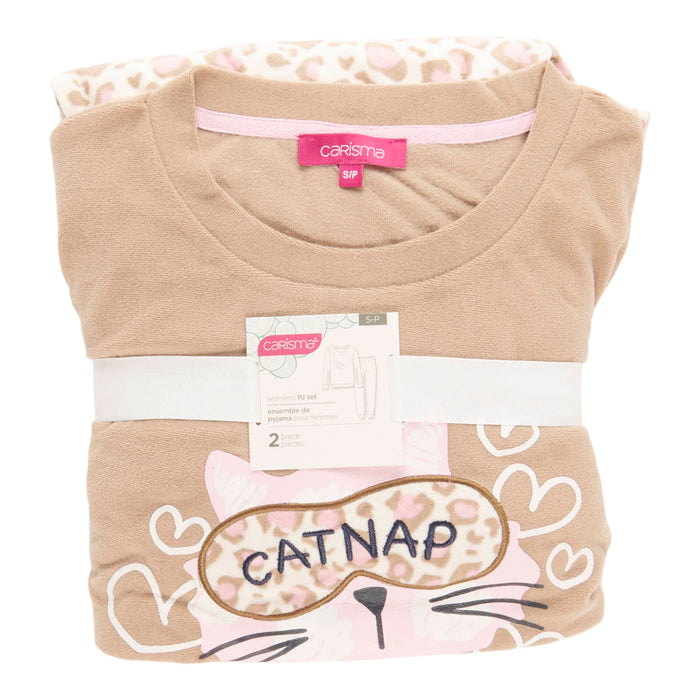 Pyjama en velours Carisma pour femmes, 2 pièces