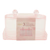 Dual Cotton Pad Jars With Tray, 3 Piece