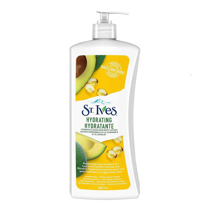 Lotion corporelle St Ives Vitamine E et avocat, 400 ml