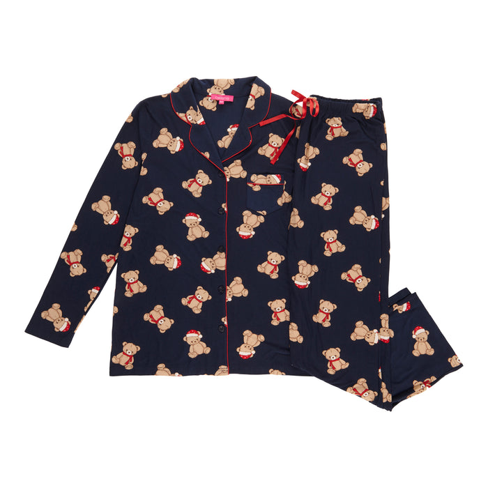 Pyjama cintré à manches longues Carisma pour femmes, 2 pièces