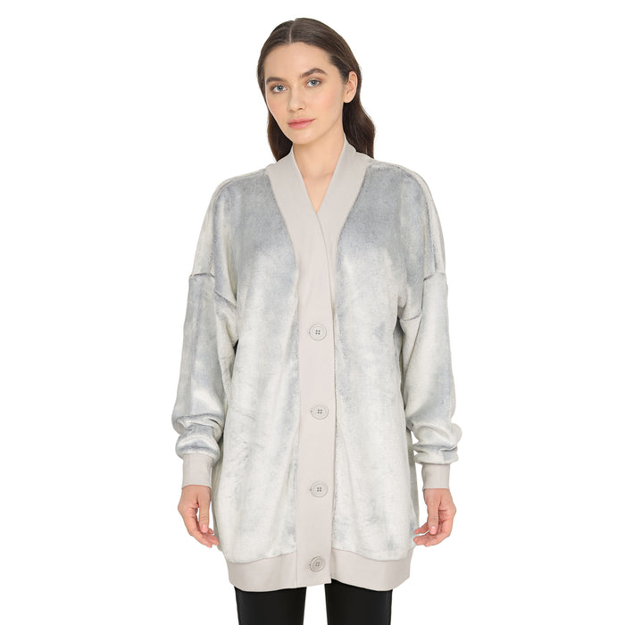 Cardigan boutonné pelucheux Carisma pour femmes