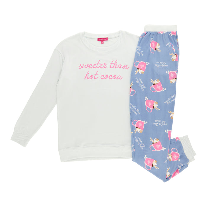 Carisma Women's Sweater Knit PJ Set, 2-Piece