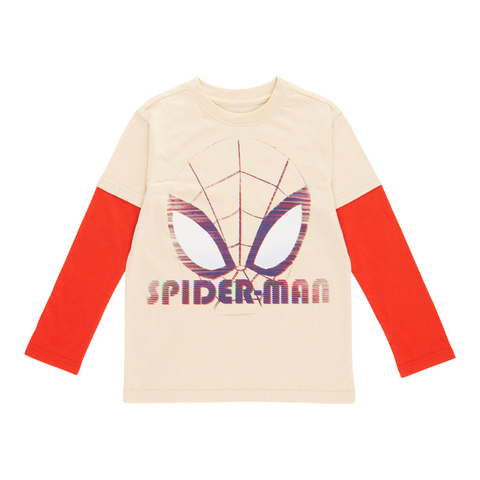 Toddler Boys' Licensed Spider-Man Long Sleeve Fooler Top