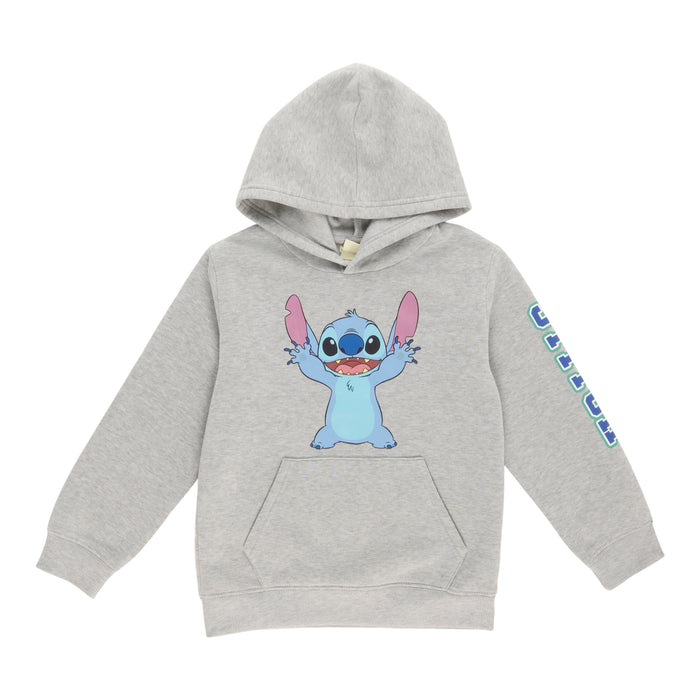 Haut à capuchon à manches longues Lilo & Stitch sous licence pour tout-petits