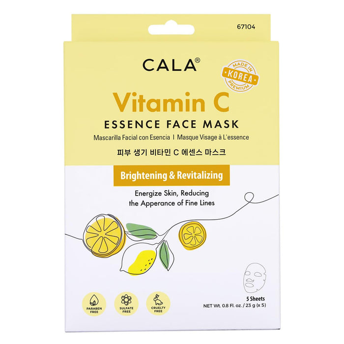 Vitamin C Essence Face Mask, 5-Pack