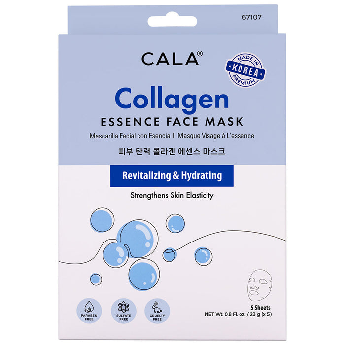 Cala Collagen Essence Face Masks, 5-Pack