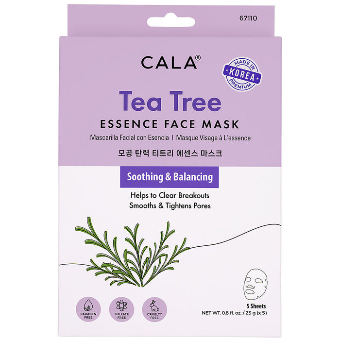 Cala Tea Tree Essence Face Masks, 5-Pack