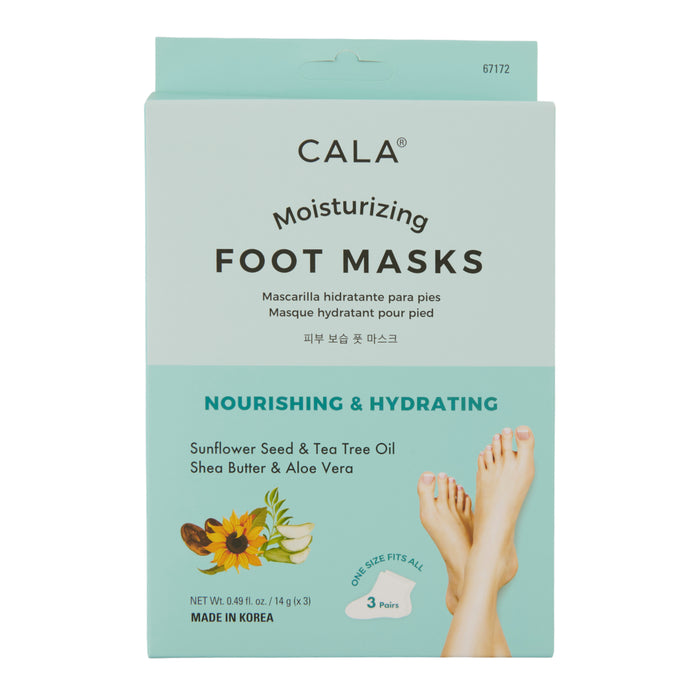 Cala Moisturizing Foot Masks, 3-Pack