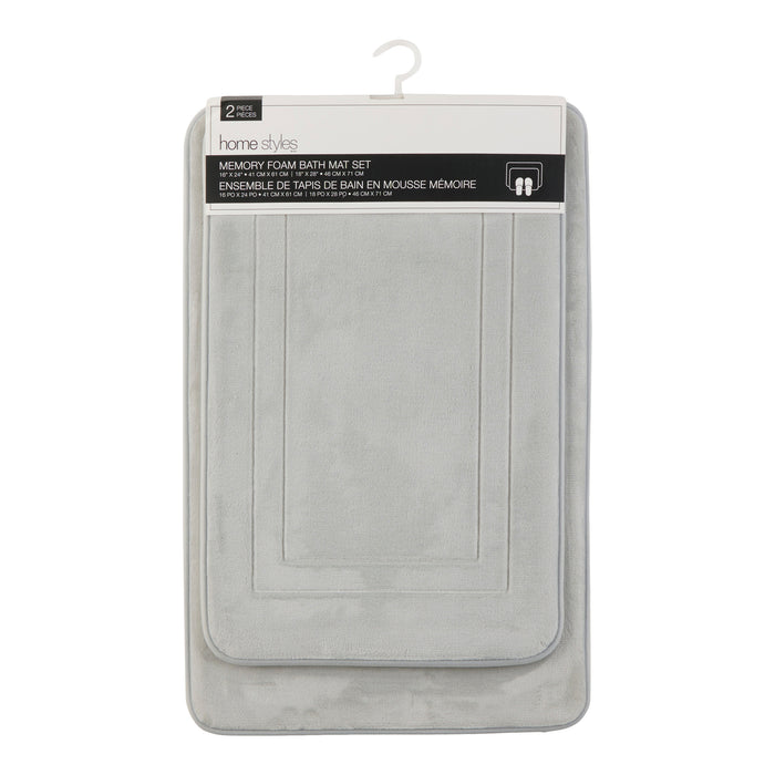 HomeStyles Memory Foam Bath Mat Set, 2 Piece