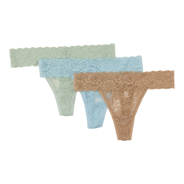 Women's Lace Thongs, 3-Pack