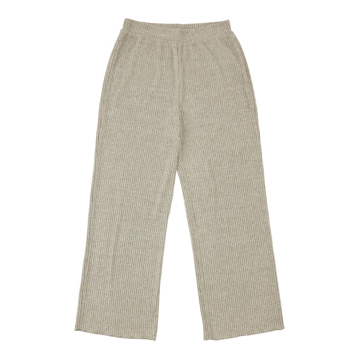 Pantalon à jambe large côtelé en tissu hacci doux lily morgan pour femmes