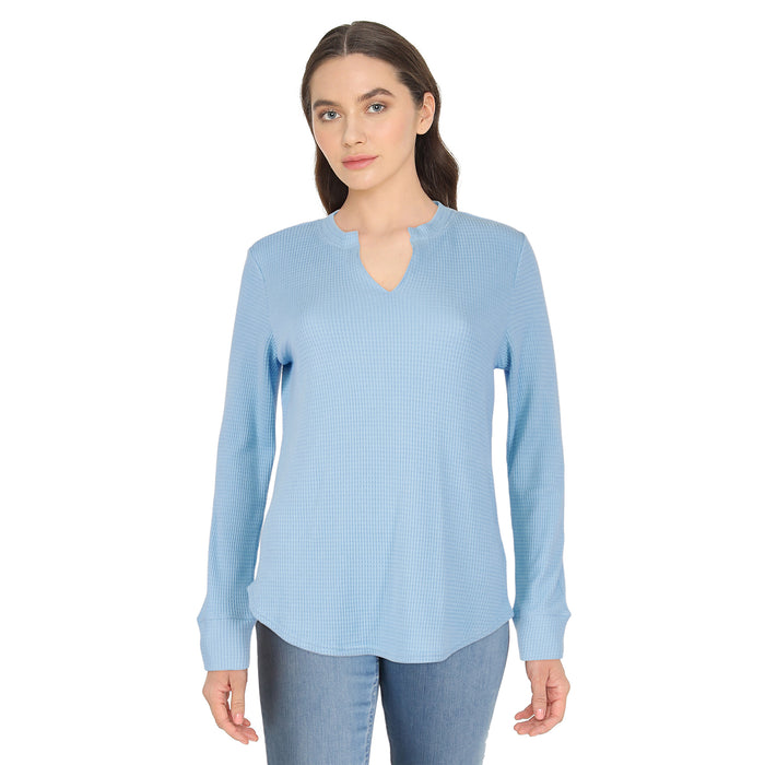 T-shirt gaufré à manches longues mySTYLE pour femmes