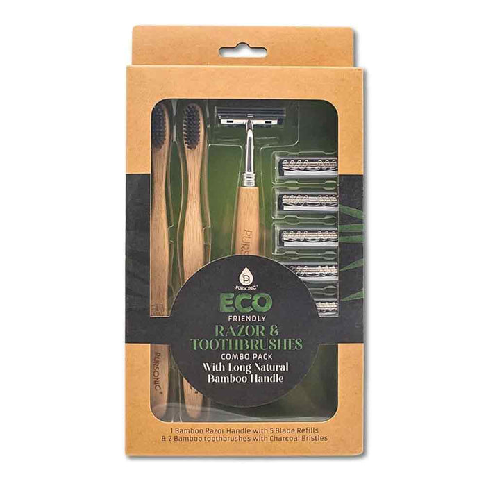 Bamboo Toothbrush & Razor Set