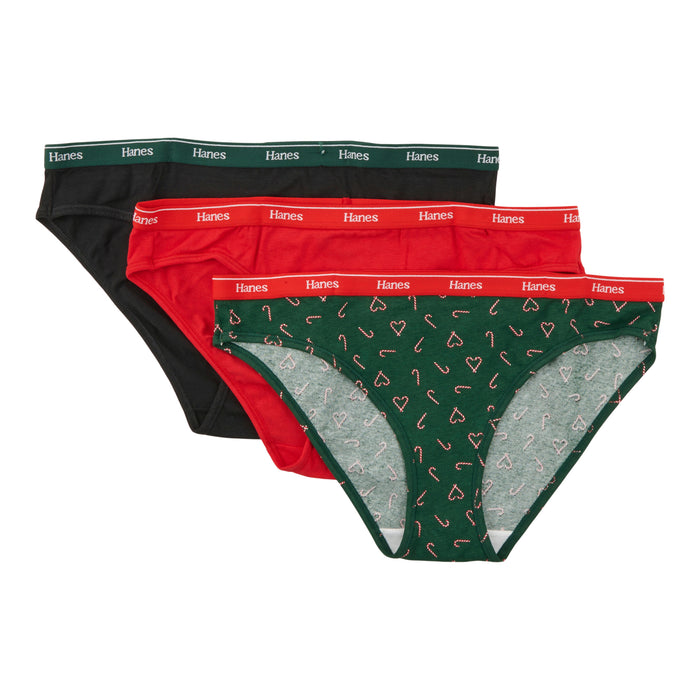 Culottes coupe bikini des Fêtes Hanes pour femmes, emb. de 3
