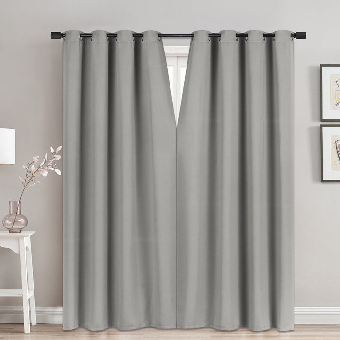 Rideau occultant magnétique en faux lin, noir – 52 po x 84 po