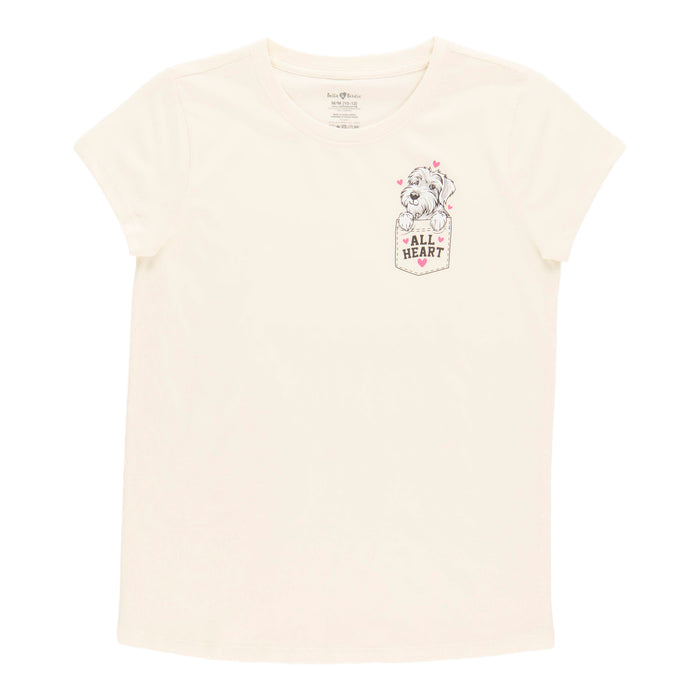 T-shirt imprimé de fantaisie à manches courtes BELLA & BIRDIE pour filles