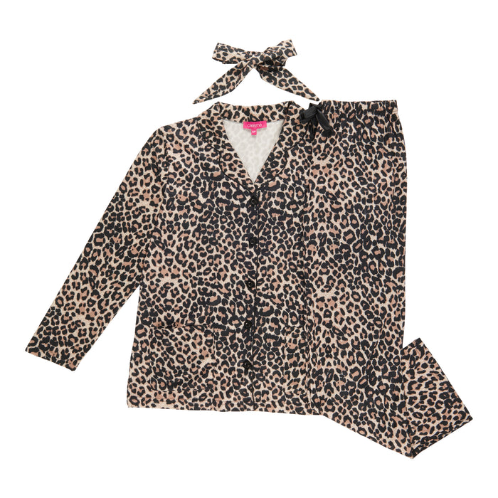 Pyjama cintré en tissu micropolaire pressé Carisma pour femmes, 3 pièces