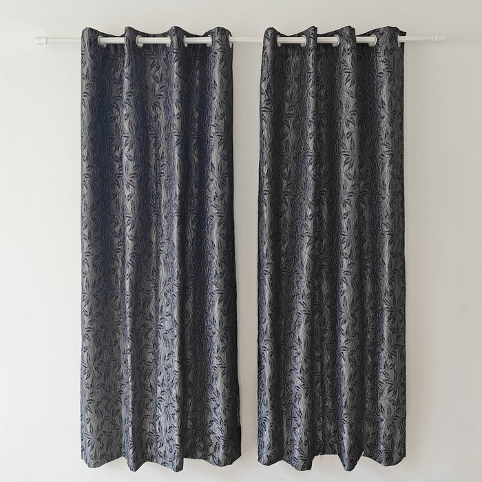 Rideau en jacquard métallique avec oeillets HomeStyles, 52 po x 84 po 