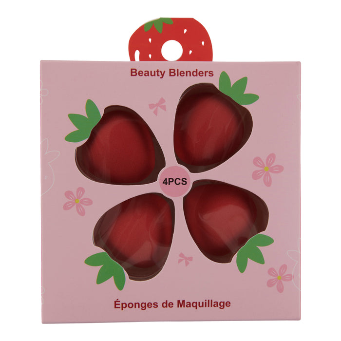 Strawberry Beauty Sponge Set, 4-Pack