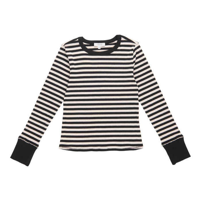 mySTYLE Women's Ribbed Long Sleeve Tee