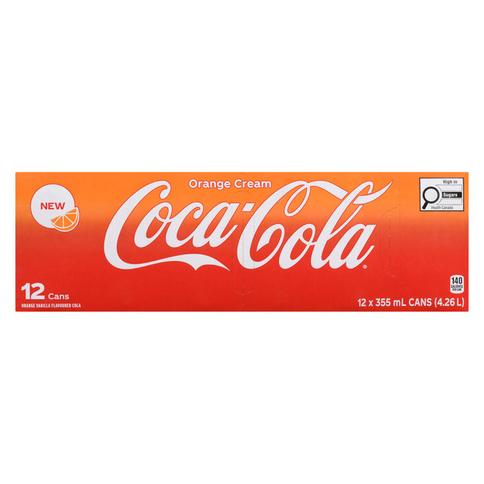 Coca-Cola à Saveur d'Orange et de Vanille Crème à l'Orange, emb. de 12, 355 ml
