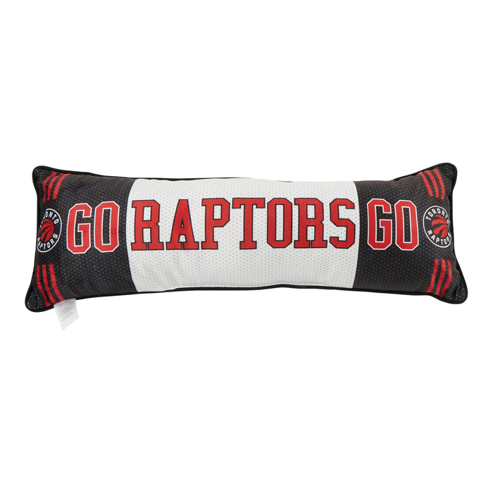 Oreiller à motif des Raptors de Toronto de la NBA, 9 po x 26 po