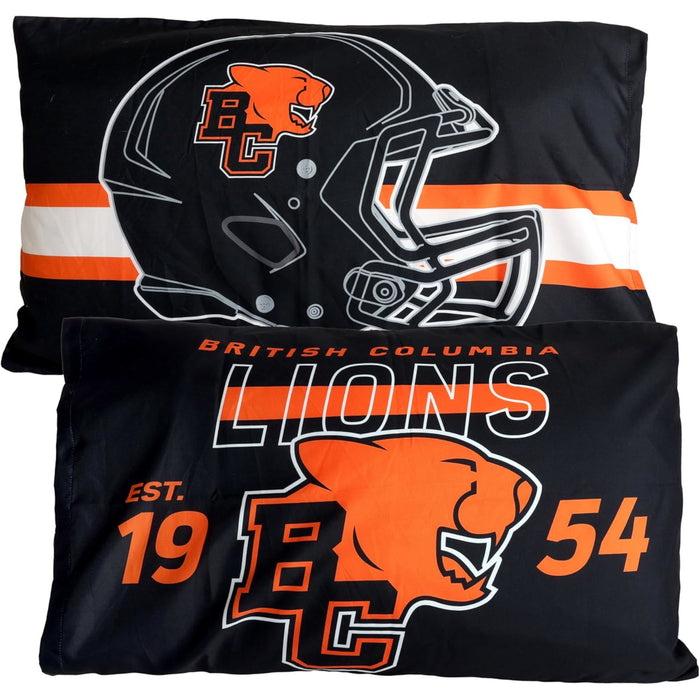 Taies d'oreiller Lions d'B.C de la LCF, 20 po x 30 po, emb. de 2