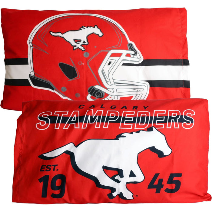 Taies d'oreiller Stampeders de Calgary de la LCF, 20 po x 30 po, emb. de 2