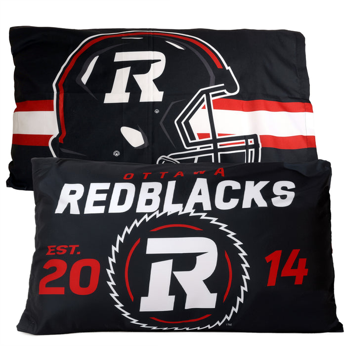 CFL Ottawa Redblacks Pillowcases, 20-in x 30-in, 2 Pack.