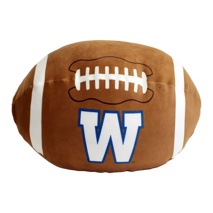 Coussin en forme de ballon de football Blue Bombers de Winnipeg de la LCF, 14 po