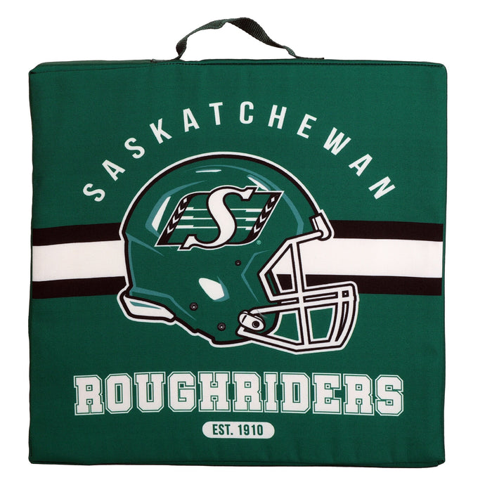 Coussin de siège de stade Roughriders de la Saskatchewan de la LCF, 16 po x 16 po x 2,5 po