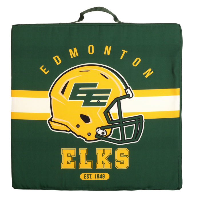 Coussin de siège de stade Elks d'Edmonton de la LCF, 16 po x 16 po x 2,5 po