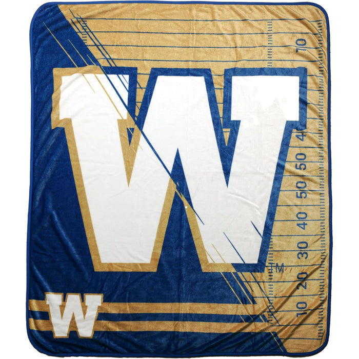 Jeté moelleux Blue Bombers de Winnipeg de la LCF, 50 po x 60 po