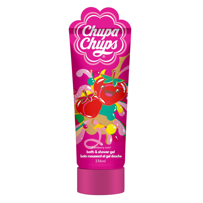 Gel bain et douche Chupa Chups, Stawberry Swirl, 250 ml