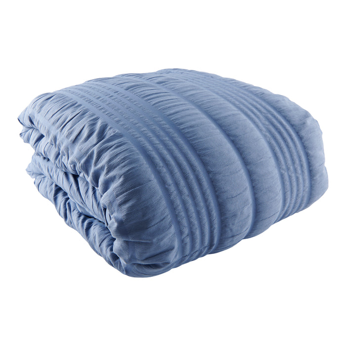 Seersucker Comforter Set, King, 3 Piece
