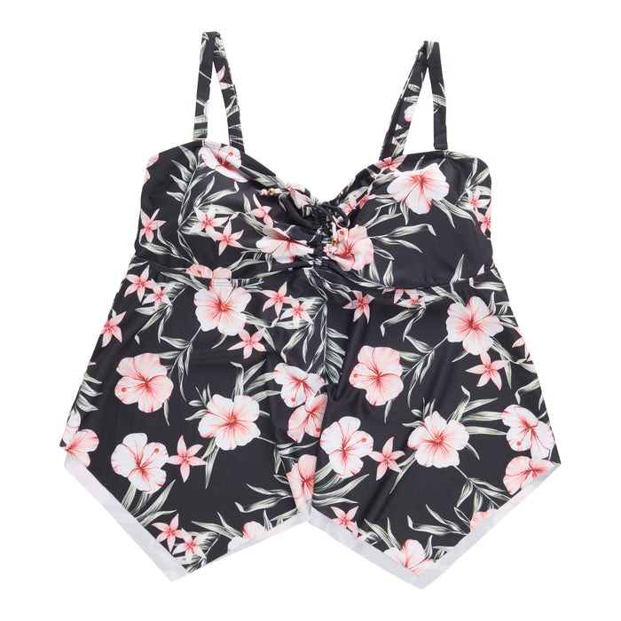 Haut de tankini imprimé taille plus ACX Active pour femmes