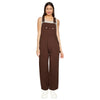 Women's Denim Overalls, Brown