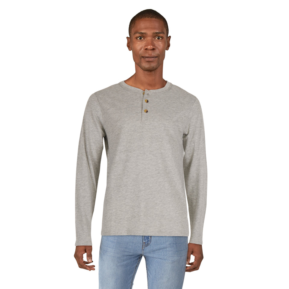 Men's Long Sleeve V-Neck Waffle Henley T-Shirt – Giant Tiger
